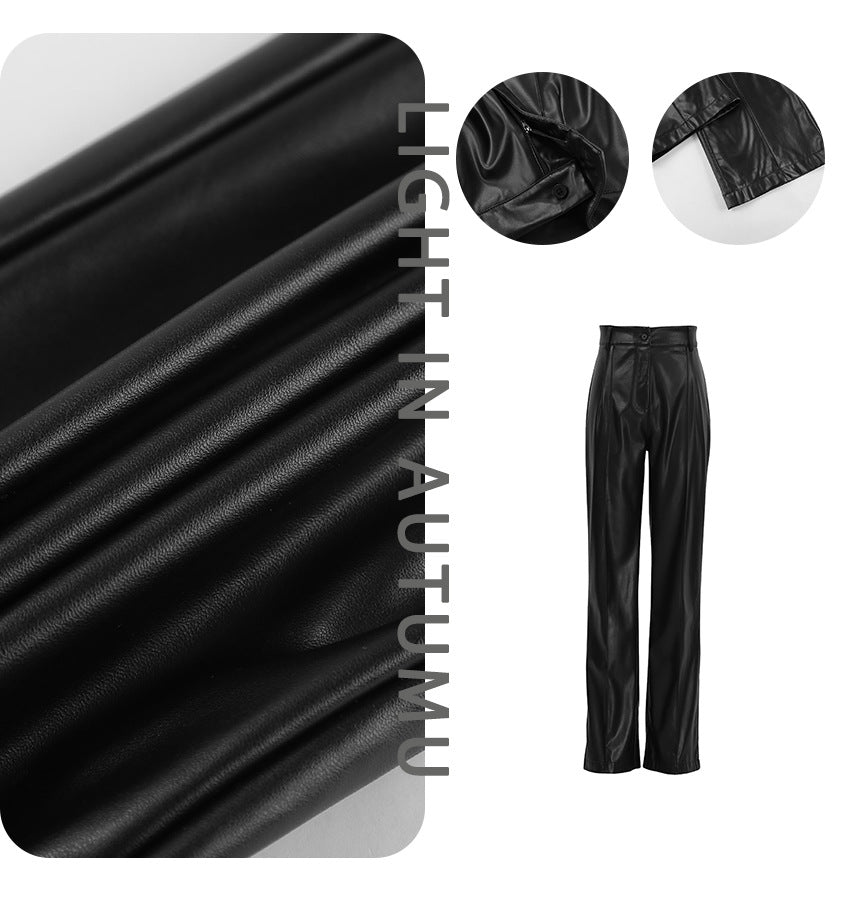 EMILIA™ | PANTALÓN LARGO DE PIEL