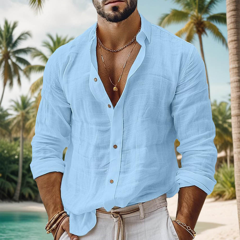 Carlos - Camisa de algodón suave y transpirable