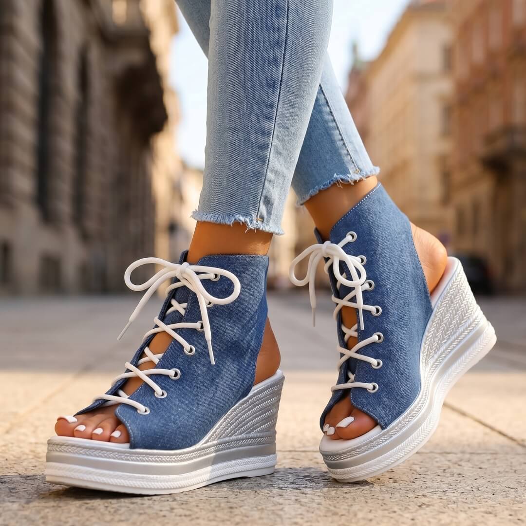 AGATHA™ | SANDALIAS DE CUÑA ELEGANTES