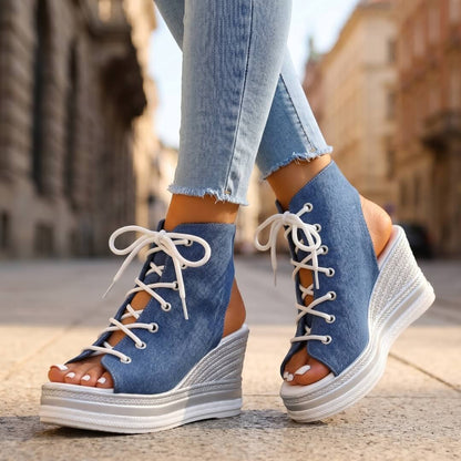 AGATHA™ | SANDALIAS DE CUÑA ELEGANTES