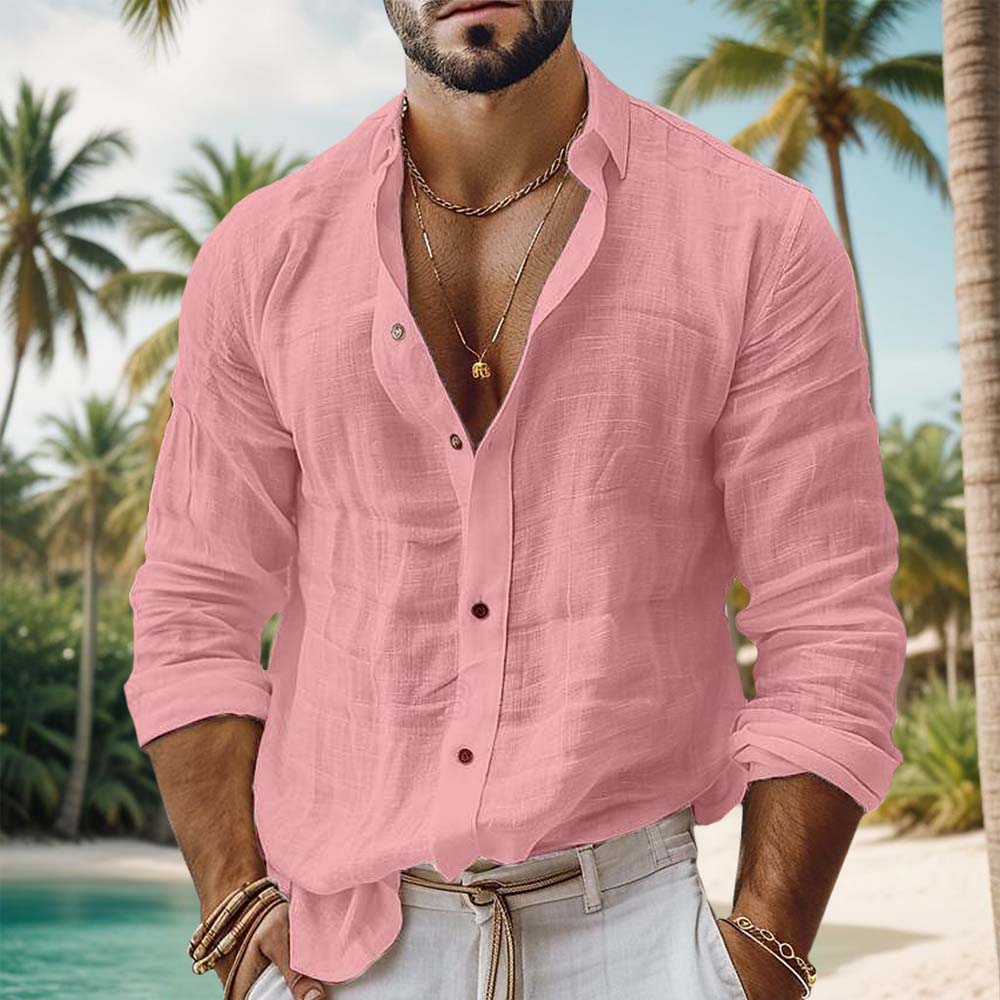 Carlos - Camisa de algodón suave y transpirable