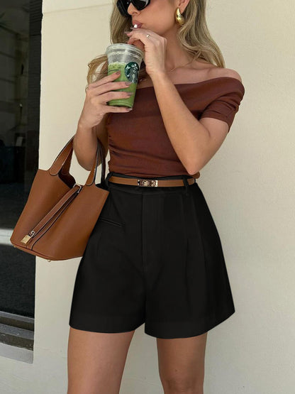 LAURA™ | SHORT DE TIRO ALTO ELEGANTE