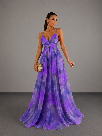 AROA™ | VESTIDO LARGO FASCINANTE CON ESTAMPADO FLORAL