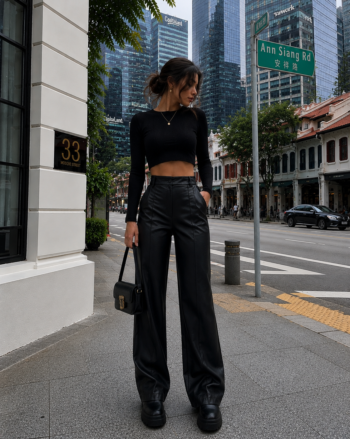 EMILIA™ | PANTALÓN LARGO DE PIEL