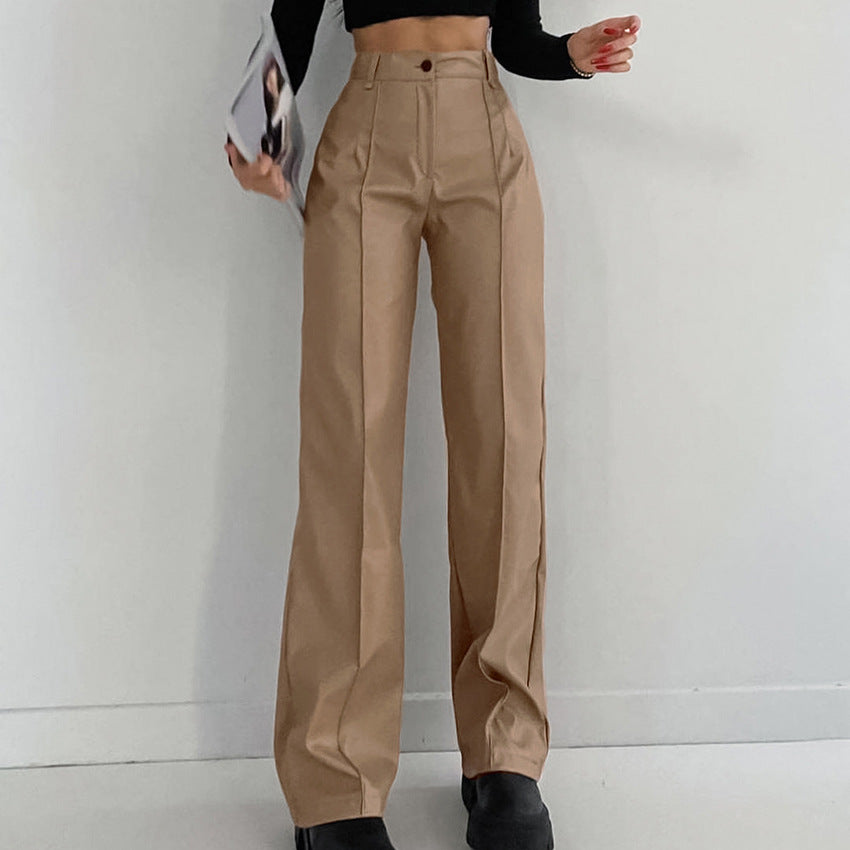 EMILIA™ | PANTALÓN LARGO DE PIEL