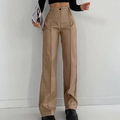 EMILIA™ | PANTALÓN LARGO DE PIEL