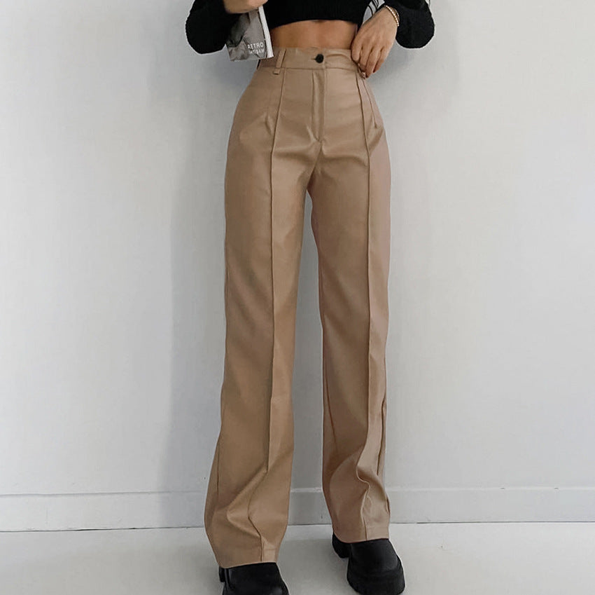 EMILIA™ | PANTALÓN LARGO DE PIEL