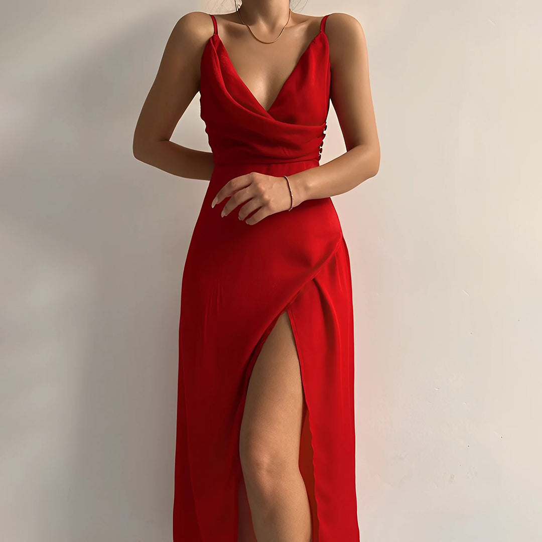 Claudia - Vestido con escote en V