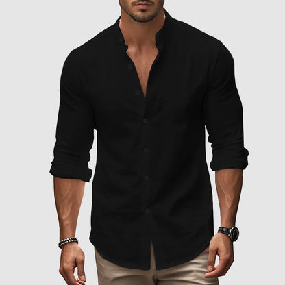 Alexander - Camisa de lino transpirable, ligera y fresca