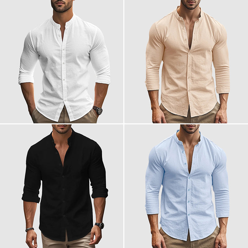 Alexander - Camisa de lino transpirable, ligera y fresca