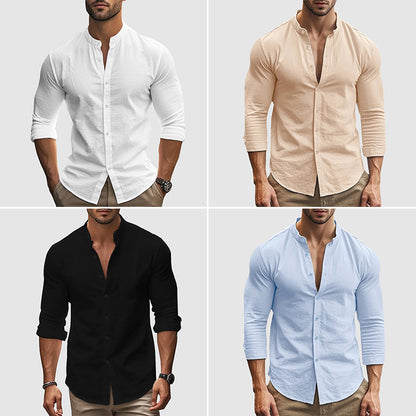 Alexander - Camisa de lino transpirable, ligera y fresca