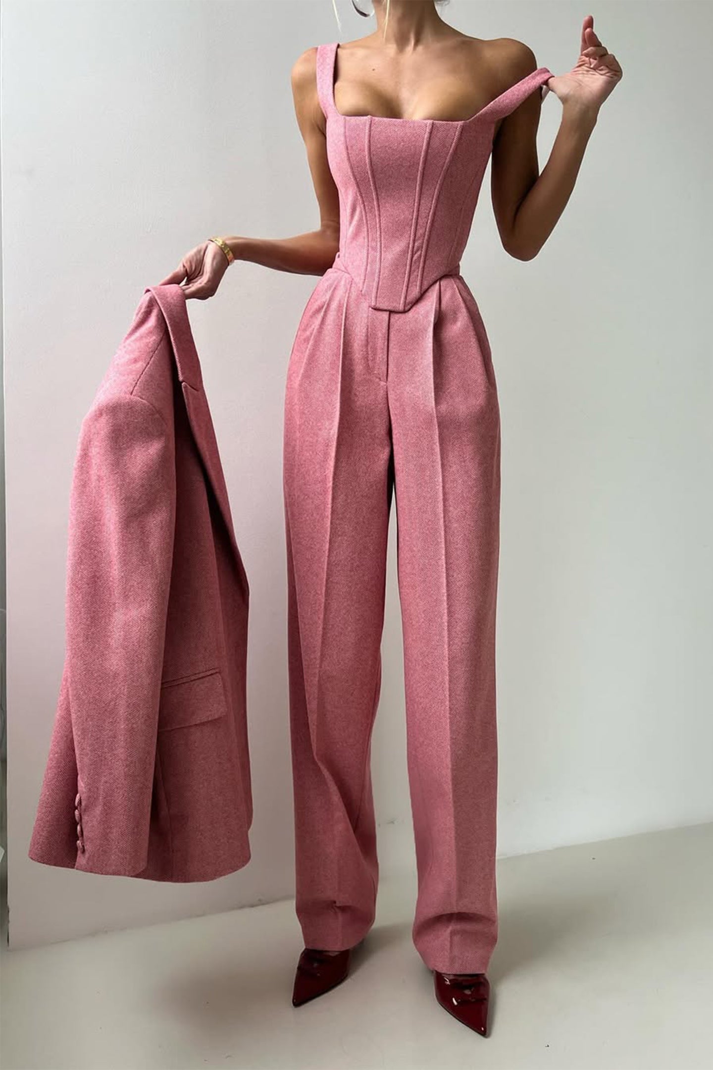 CELIA™ | CONJUNTO DE TRES PIEZAS CON BLAZER CRUZADO