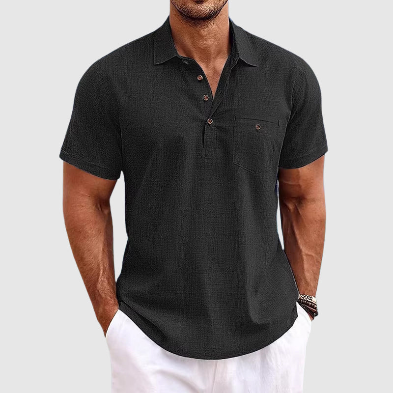 Manuel - Polo de lino Premium, ligero, fresco y transpirable