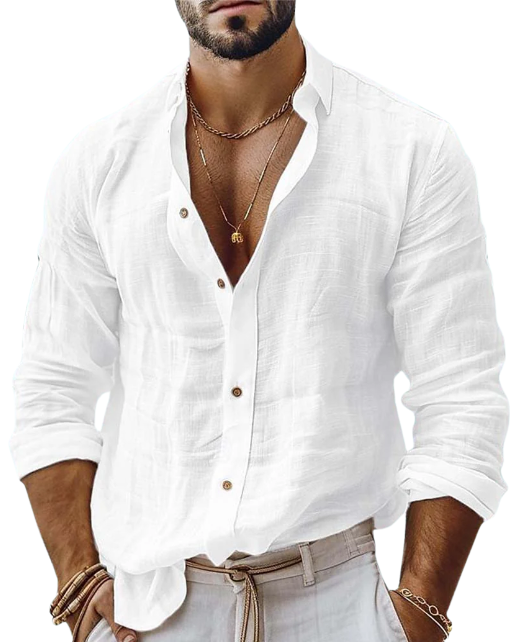 Carlos - Camisa de algodón suave y transpirable